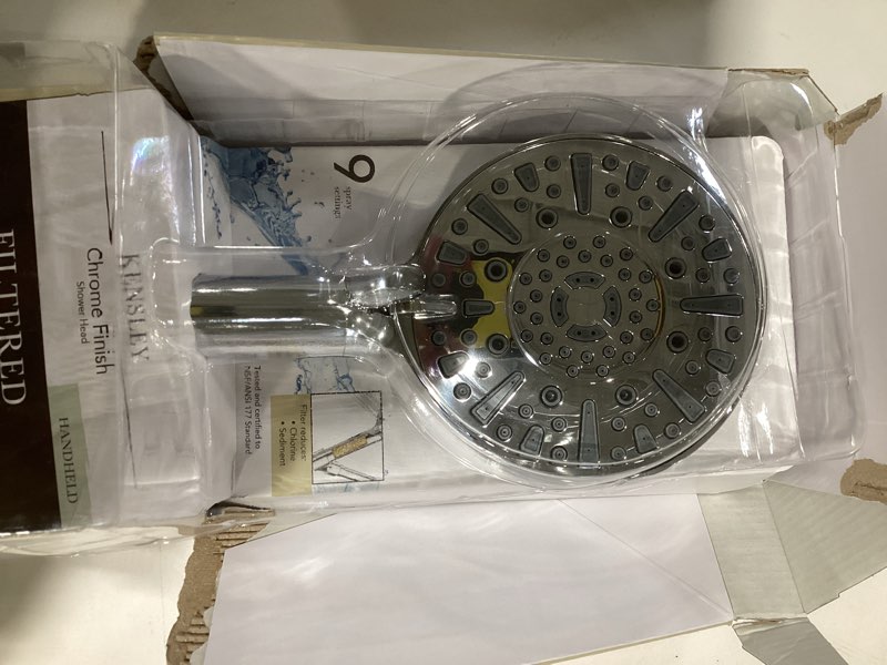 Condition photo showing Good Condition for allen + roth kensley 9 -spray chrome 5.9-in round filtered handheld shower head 1.8 gpm