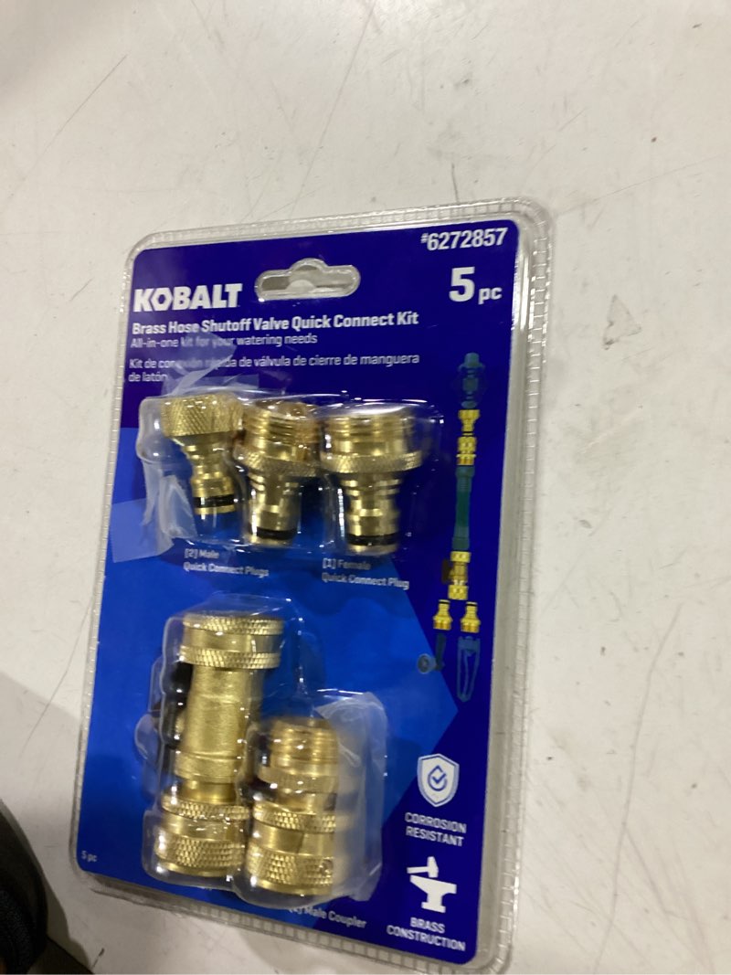 Condition photo showing Good Condition for kobalt brass quick connector set