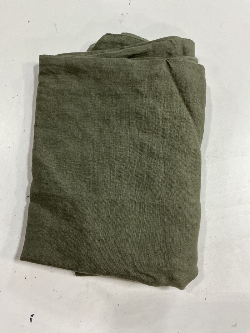Condition photo showing Good Condition for european linen sham set, standard, dusty olive