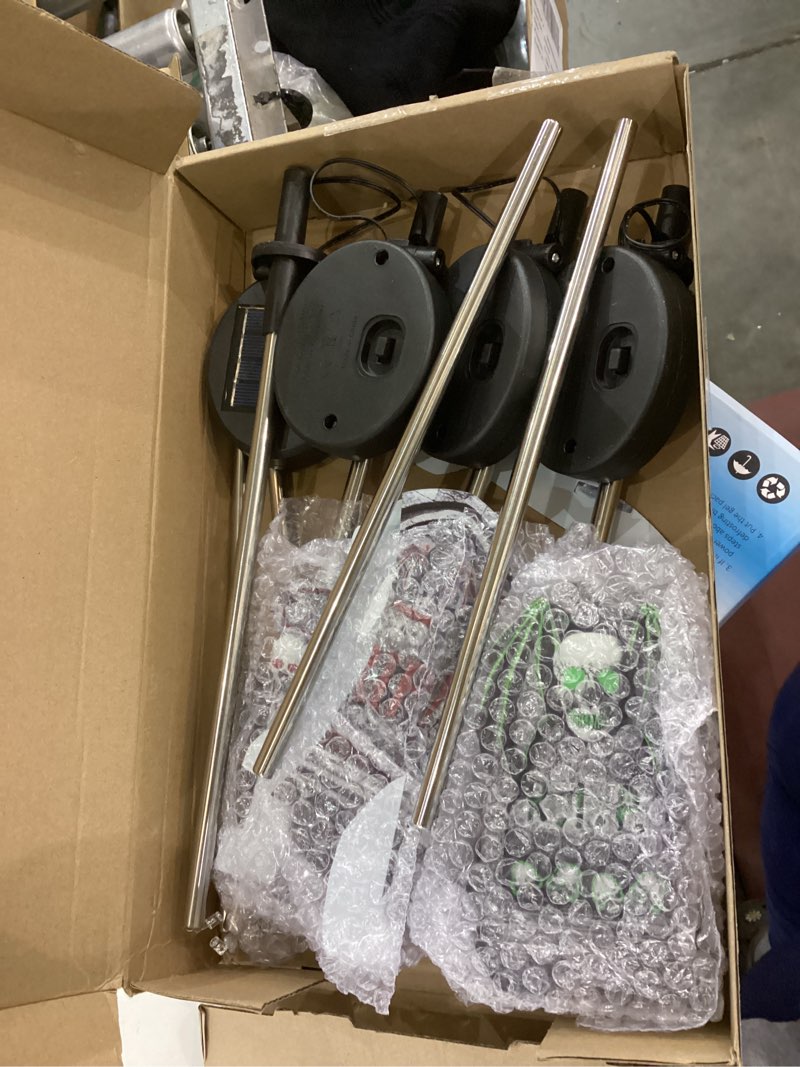 Retisee 4 Pack Halloween Tombstone Solar Lights Outdoors Graveyard Tombstones Glow in The Dark Solar