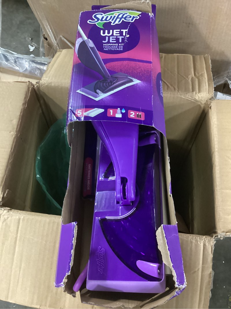 swiffer wet jet mop, floor cleaner for mopping wood, laminate, tile, cleaning set, fresh scent