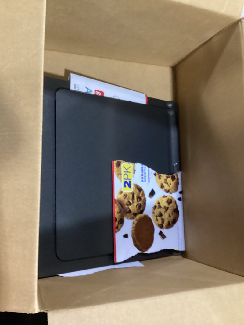 Condition photo showing Good Condition for GoodCook AirPerfect Nonstick Steel Insulated Cookie Sheets, Assorted Size No-Burn Baking Sheets with Large Handles, Set of 2, Gray 16 x 14-Inch & 14 x 12-Inch Gray