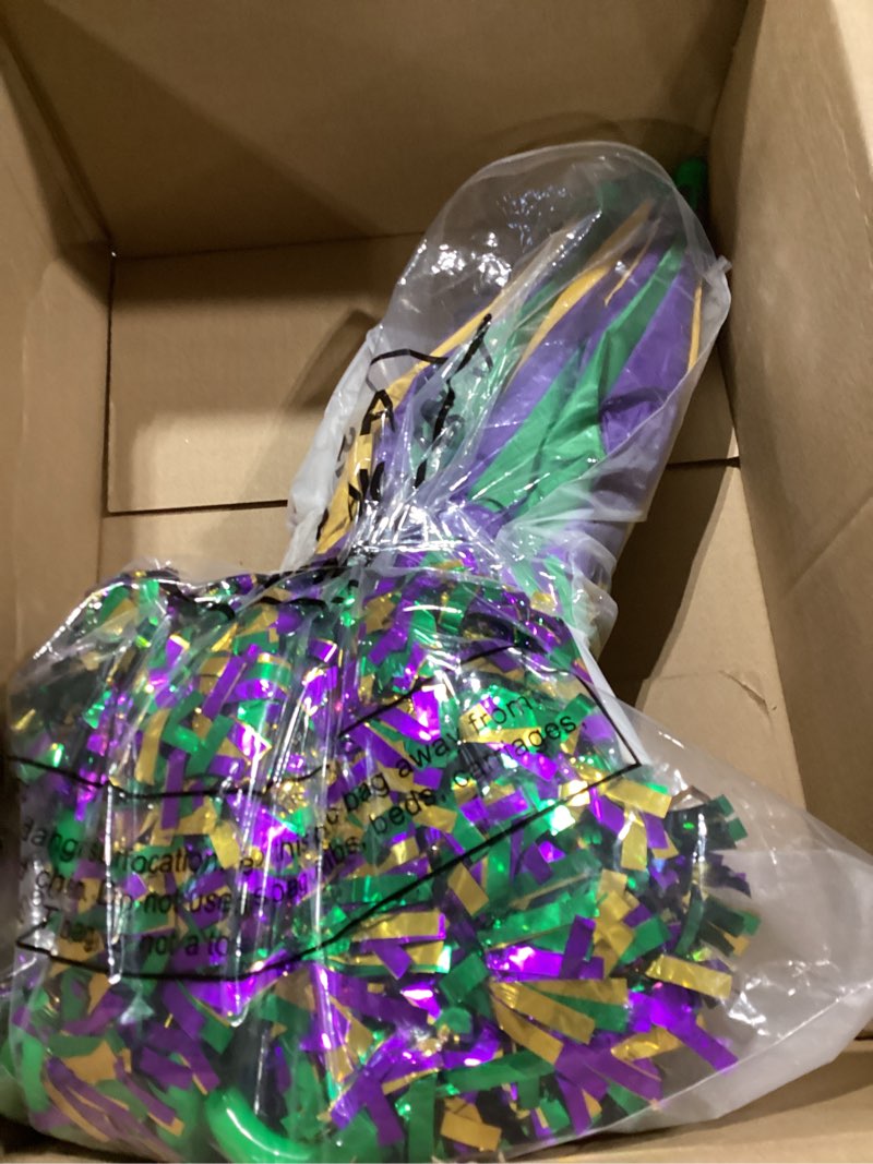 Condition photo showing Good Condition for moukeren 6 set mardi gras umbrella 16" second line umbrella with tinsel garland mardi gras party supplies outfit accessories for women masquerade costume party favor