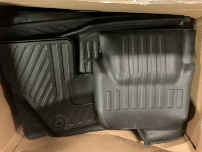 Condition photo showing As Is for Floor Mats Cargo Mat for 2021-2025 Jeep Grand Cherokee L Captain Chair(Only for 6-Seater w/o 2nd Row Armrest), All Weather TPE Trunk Cargo Liner Car Accessories Floor Mats Set