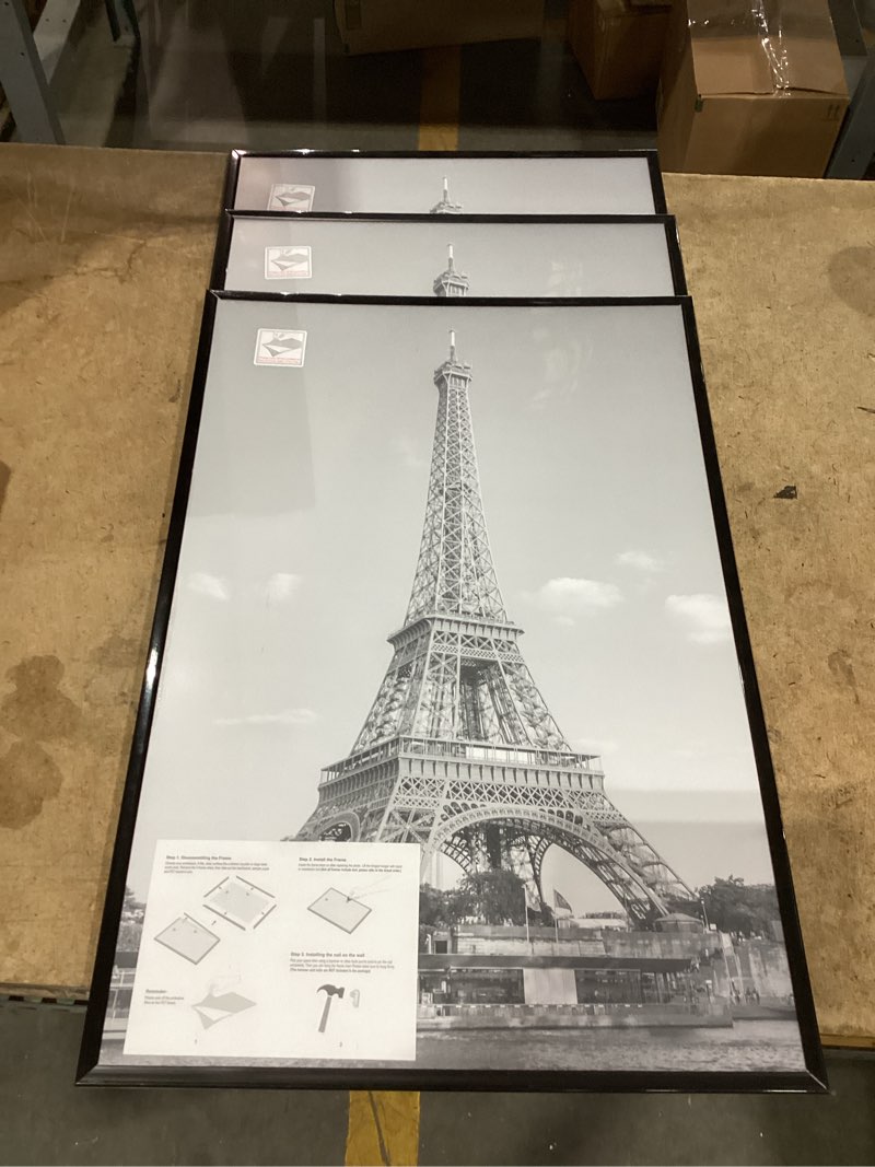Condition photo showing New/Like New for upsimples 16x24 picture frame black 3 pack, scratch-proof poster frames 16 x 24 for photo gallery - slide-in strips, horizontal or vertical wall mounting