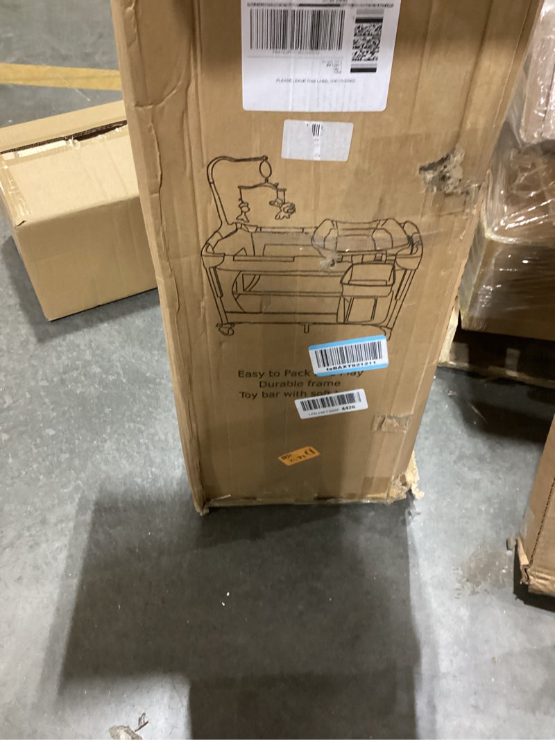 Condition photo showing New/Like New for Pamo Babe Baby Playard with Canopy, Portable Crib with Changing Table Lightgrey Classic