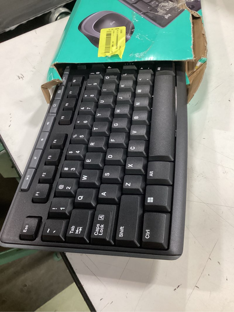 Condition photo showing As Is for logitech wireless keyboard and mouse