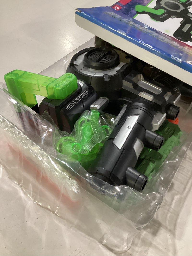 Condition photo showing As Is for odyssey toys glowstriker glow-in-the-dark floating target shooting game with hovering foam balls, dart blaster & glow targets, indoor target practice game for kids ages 8+