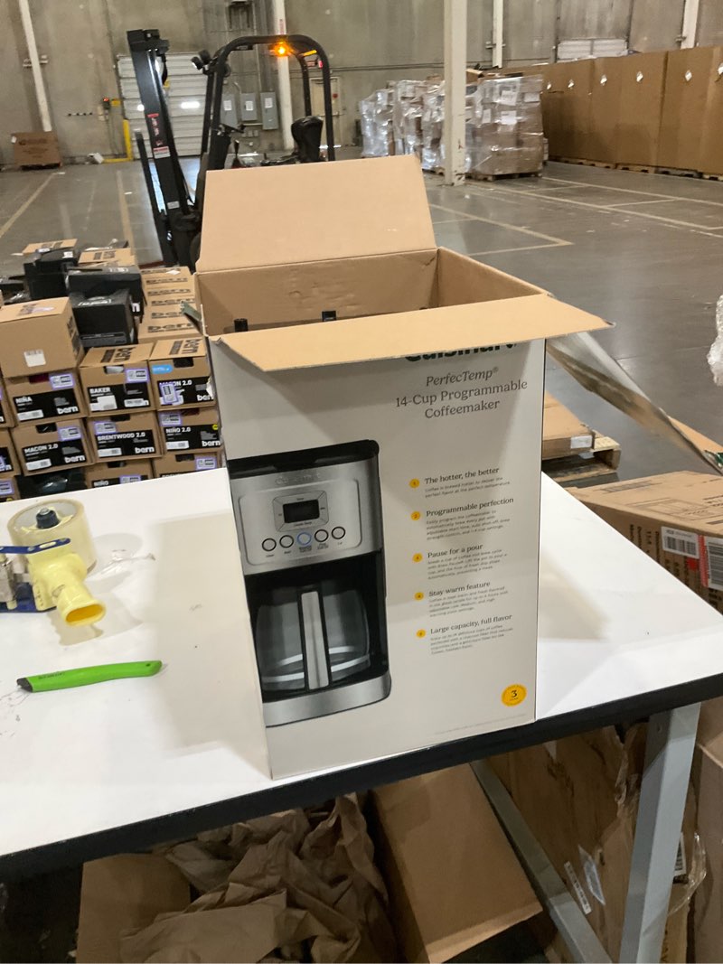 Condition photo showing As Is for Cuisinart 14 Cup Programmable Coffeemaker Stainless Steel