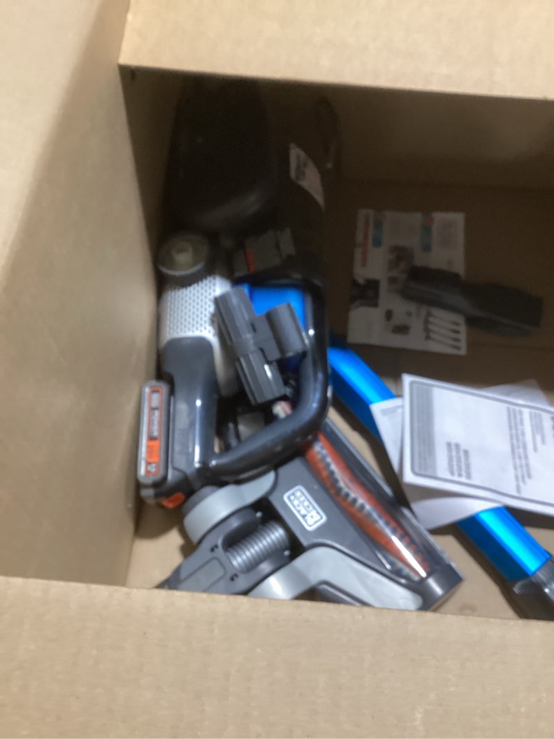 Condition photo showing Good Condition for black+decker cordless vacuum, powerseries extreme, stick vacuum cordless rechargeable, interchangeable floorhead with crevice attachment, 3 speed control, lightweight, blue (bsv2020g) 20v stick vacuum