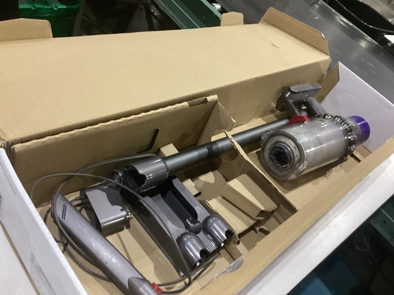 Condition photo showing As Is for dyson gen5detect cordless vacuum, 280aw, 3 power modes, up to 70 minutes,² illumination reveals dust, hepa filtration, all floor types