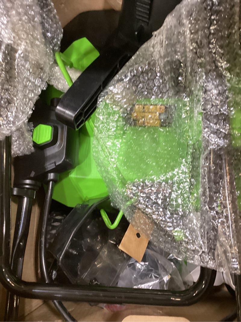 Condition photo showing New/Like New for greenworks 40v 16  cordless snow thrower + (1) 5ah usb battery & charger