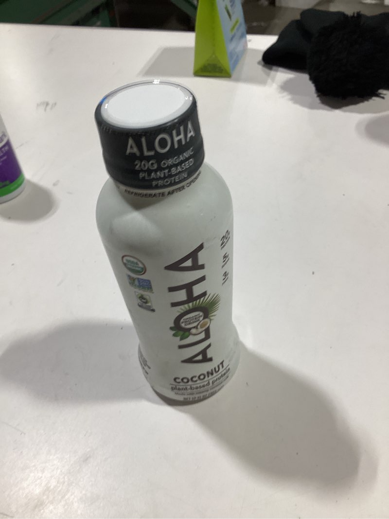 ALOHA Organic Plant Based Coconut Protein Shake with MCT Oil 12oz Bottle - 20g Protein, Meal Replace