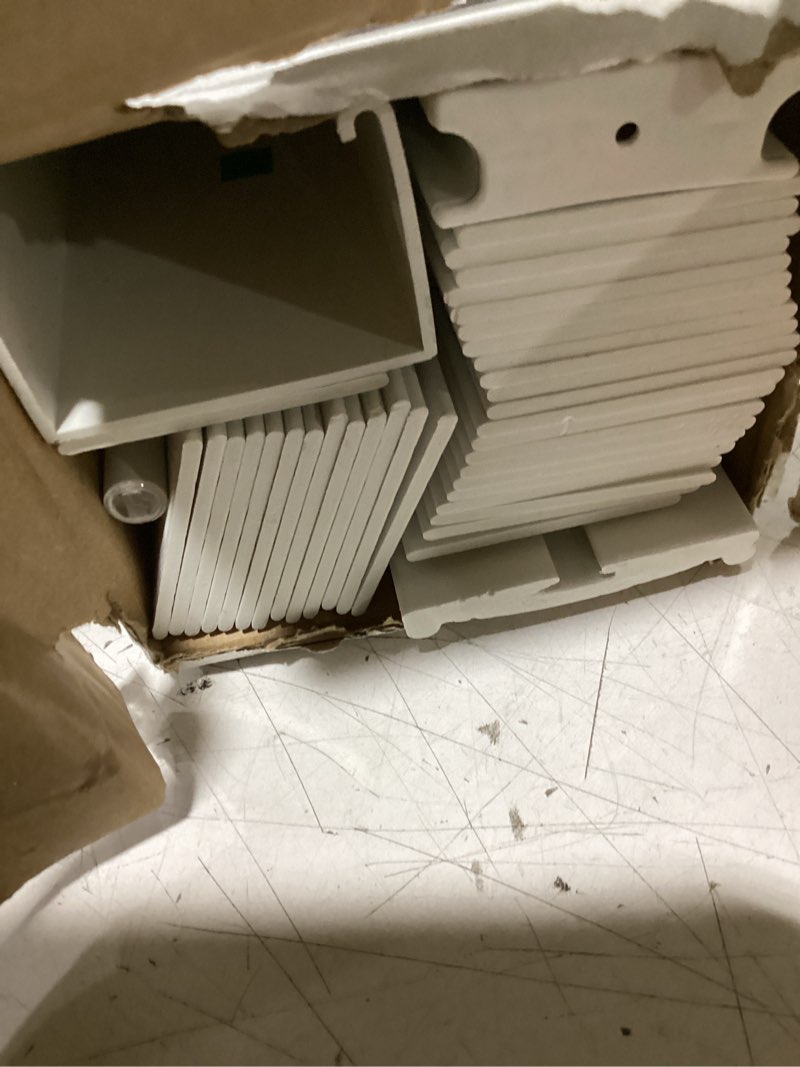 Condition photo showing As Is for better homes & gardens 2" cordless faux wood horizontal blinds, white, 27x64
