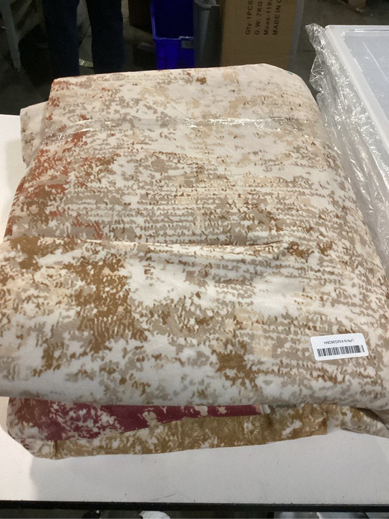 Condition photo showing Good Condition for Lahome Abstract Area Rugs 9x12 for Living Room, Washable Ultra Thin Soft Bedroom Rug Stain Resistant, Multi Color Indoor Modern Large Floor Throw Carpet for Dining Room Playroom Colorful 9' x 12' (Rectangular)