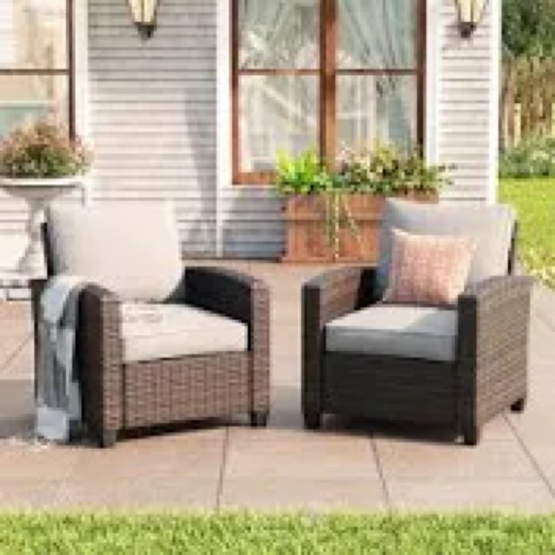 Two single sofa chairs patio