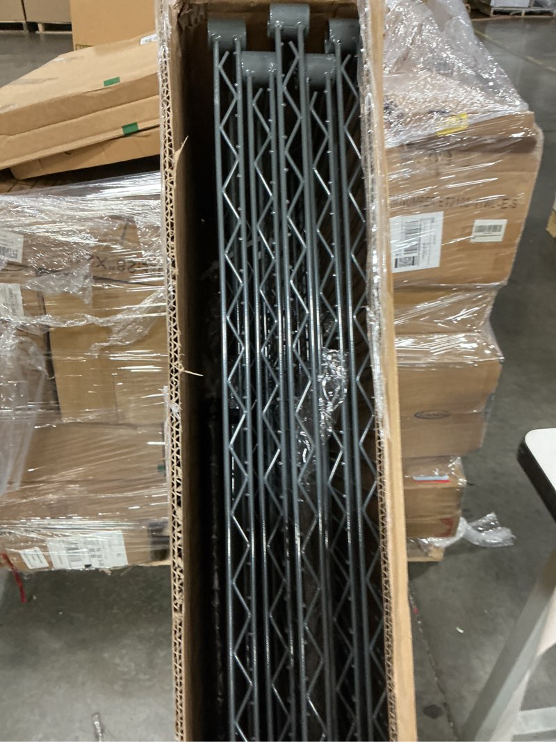 Condition photo showing Good Condition for Land Guard 5 Tier Storage Racks and Shelving - 48" L x 20" W x 72" H Heavy Steel Material Pantry Shelves - Each Unit Loads 350 Pounds Wire Shelf, Suitable for Warehouses, Closets, Kitchens… Grey 48"D x 20"W x 72"H