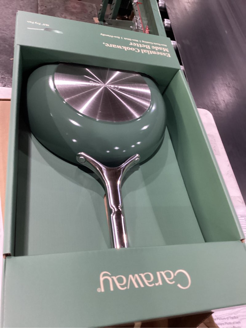 Condition photo showing New/Like New for caraway nonstick ceramic frying pan (2.7 qt, 10.5") - non toxic, ptfe & pfoa free - oven safe & compatible with all stovetops (gas, electric & induction) - sage