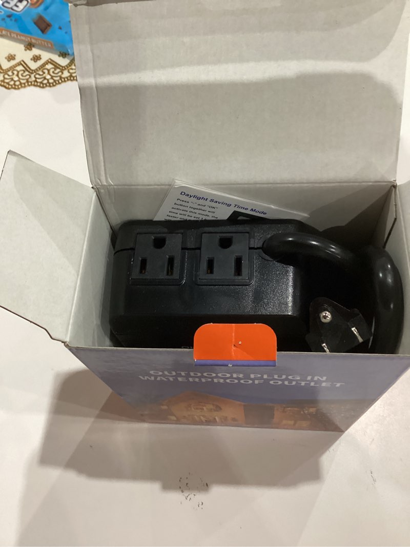 Condition photo showing Good Condition for TiFFCOFiO New Digital Outdoor Timer Waterproof, Dial Programmable Method, Outdoor Light Timer with 2FT Extension Cord, 2 Grounded Electrical Outlets for Lights, 6 Sets of Programs, 20A/2500W Digital, 1 PACK