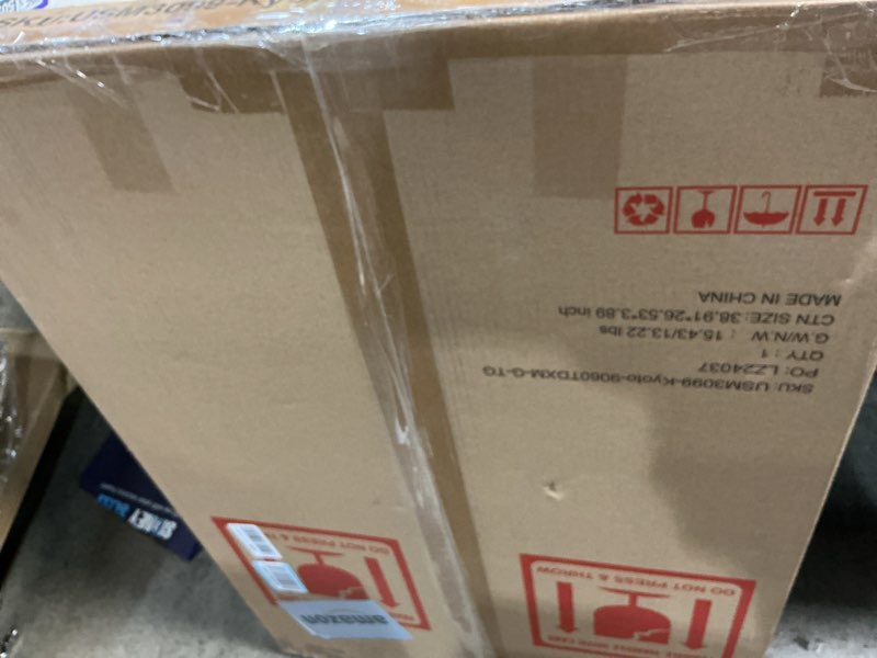 Condition photo showing New/Like New for S'bagno Oval-Led-Bathroom-Mirror with Golden Frame Dimmable Brightness, Lghted-Bathroom-Mirror with Defogger, Touch-Buttons, Lights Color Changing, Vertical and Horizontal Gold-oval 36"L x 24"W