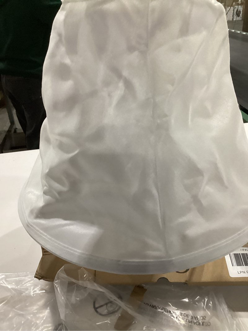 Condition photo showing As Is for White Bell Lamp Shades Medium lamp shade for Table Lamp 6"Top x 13"Bottom x 9.8"High(Spider)Traditional Lampshades for Table & Bedside Lamp -Replacement Lampshade,Assembly Required -Handmade By GO&SO 6" x 13" x 9.8"-1 PC White