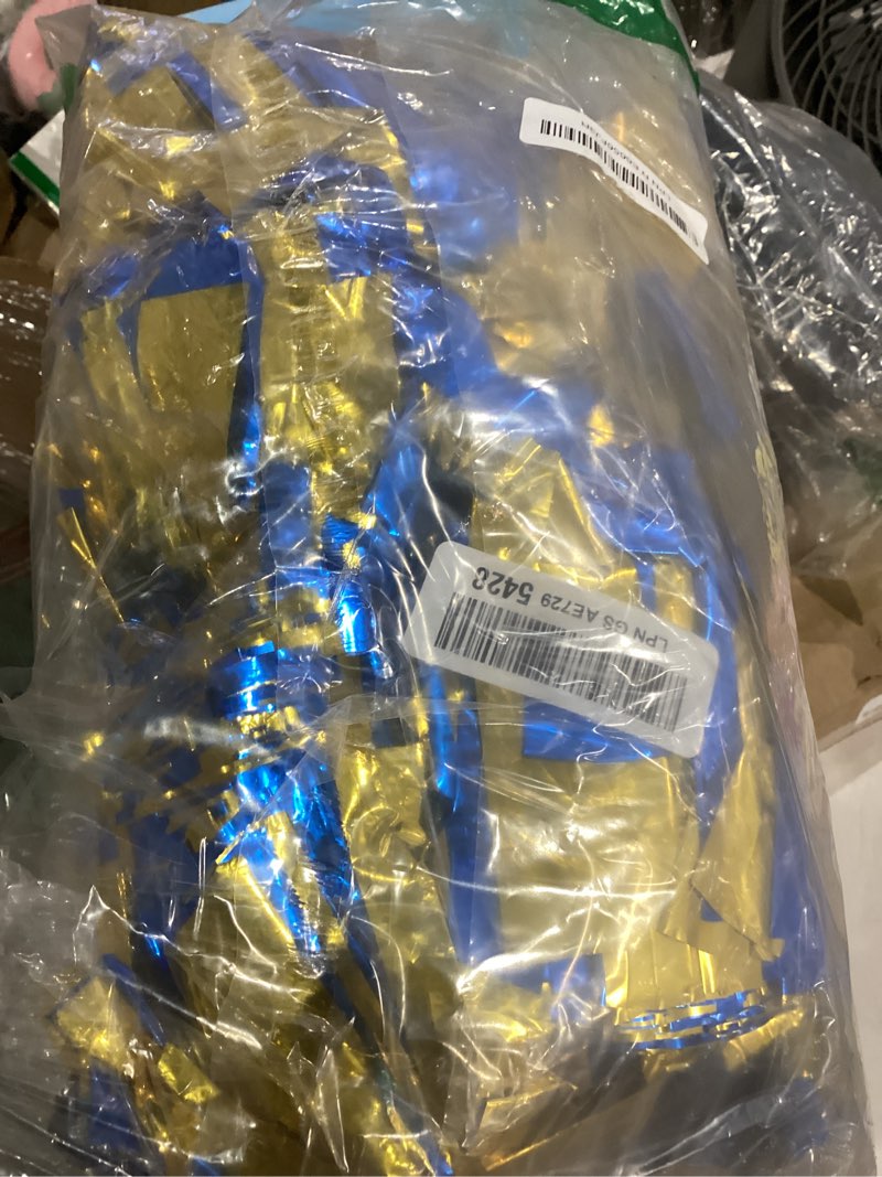 Condition photo showing Good Condition for 4pcs metallic cheerleading pom poms, creatiee 2 pair cheerleader cheering squad pompoms for school sports dance games team spirit cheer blue-gold