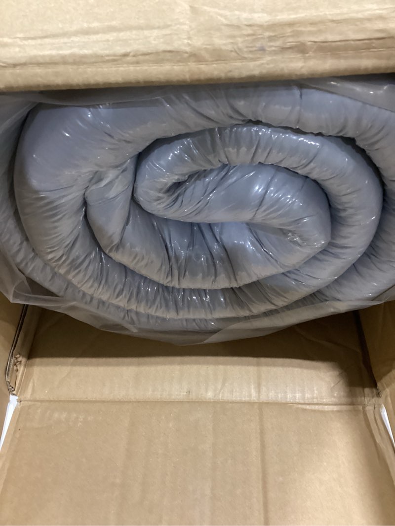 Condition photo showing As Is for MAXYOYO Japanese Floor Mattress Futon Mattress, Thicken Daybed Futon Roll Up Guest Mattress Thicken Sleeping Pad Foldable Tatami Mat Floor Lounger Bed Couches and Sofas, Grey, Queen Grey Queen