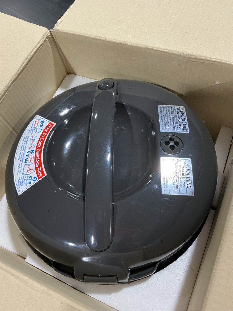 Condition photo showing As Is for Zojirushi 1.8-Liter Rice Cooker and Warmer (Metallic Gray) Metallic Gray 10-Cup Cooker and Warmer