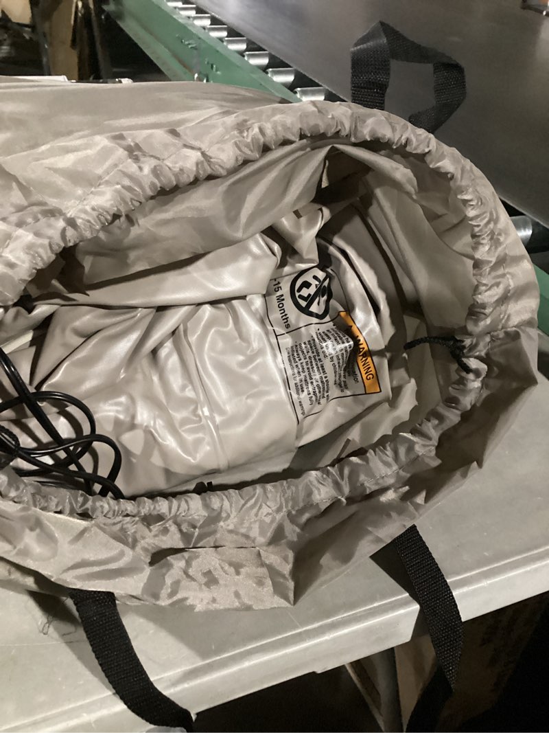 Condition photo showing Good Condition for Queen Air Mattress with Built-in Pump, Single Blow up Air Bed with Portable Storage Bag, Suitable for Home and Guests, Top Flocking, 18" Queen Khaki