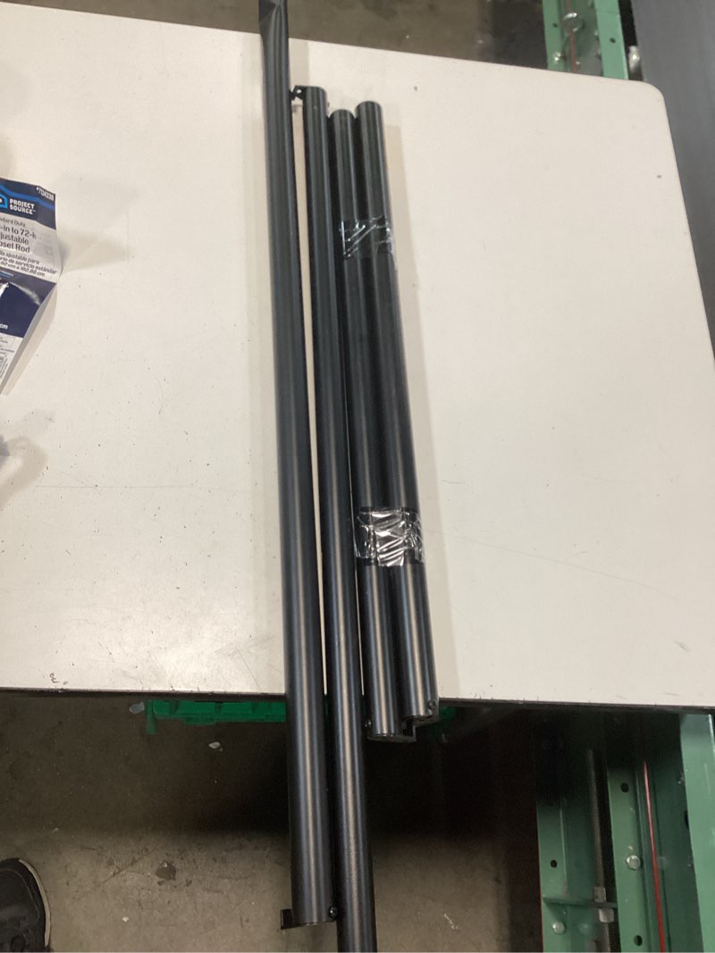 Condition photo showing As Is for project source closet rod black metal closet rod