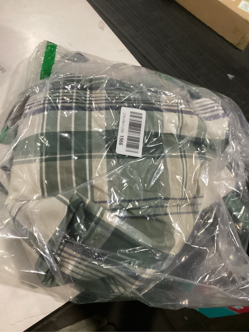 Condition photo showing Good Condition for Eddie Bauer - Queen Duvet Cover Set, Cotton Reversible Bedding with Matching Shams, Plaid Bedding Set (Timbers Evergreen, Queen) Queen Timbers Plaid Green