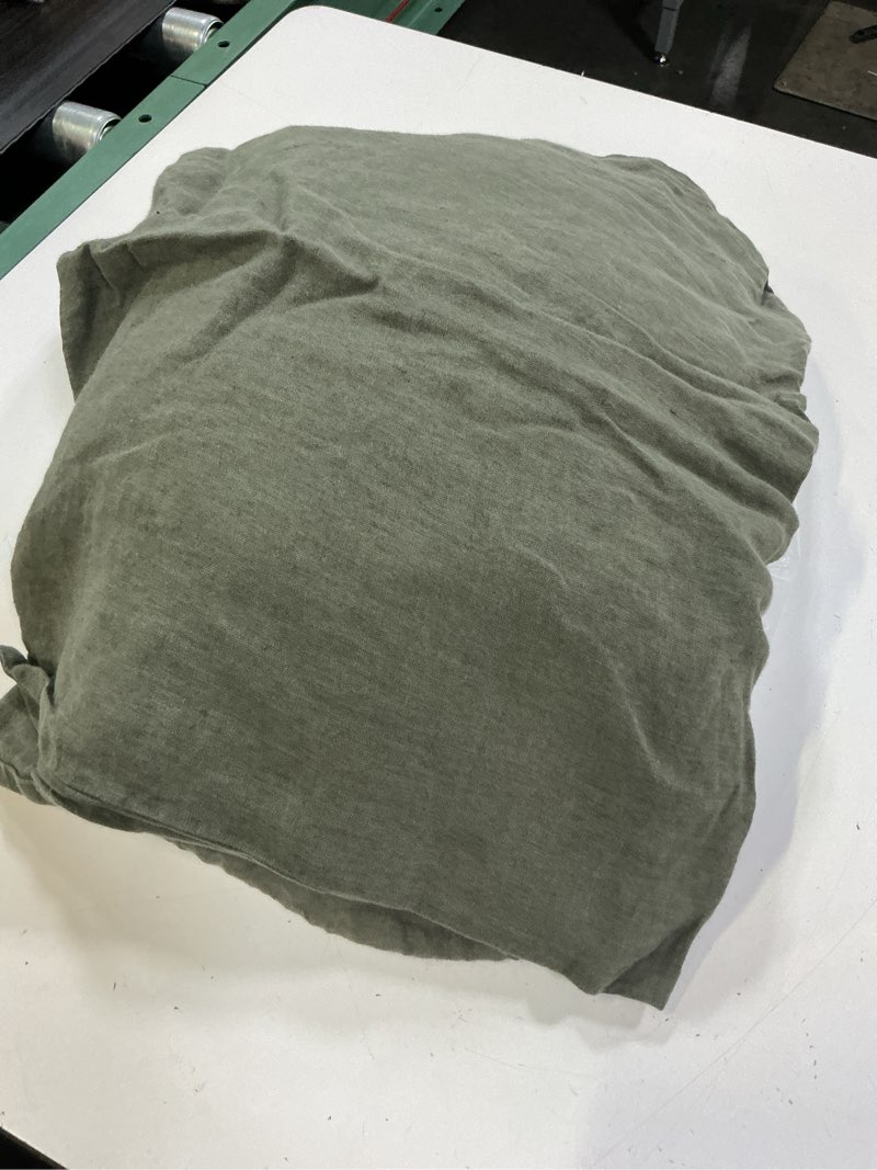 Condition photo showing Good Condition for european linen sheet set, twin xl, dusty olive