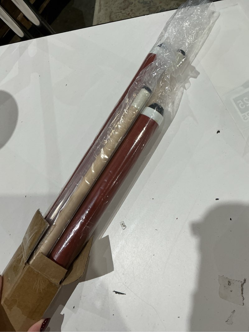 hmqq 2-pieces pool cue stick with coffee color and 13mm leather tip weight 20oz (48" set of 2/ set of 4, 58" set of 2/ set of 4/ set of 6 20oz)