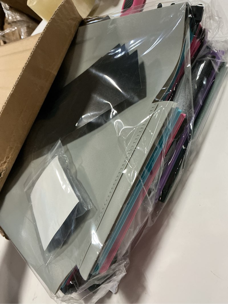 Condition photo showing Good Condition for Extra Capacity Plastic Hanging File Folders,12 Pack Reinforced Expanding Hang Folder Letter Size,Accordian Pocket,Heavy Duty 2 Inch Expansion,Hanging Folder Organizer for Office Home,Assorted Colors