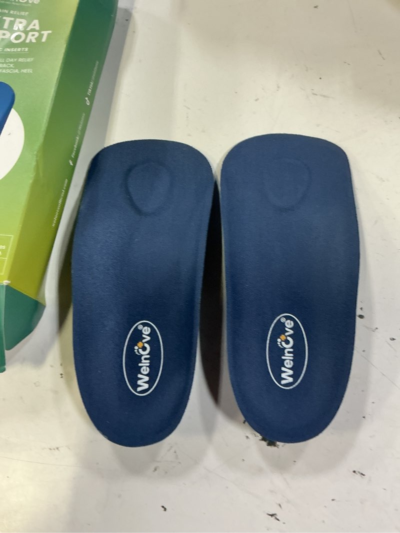 Condition photo showing Good Condition for semi-rigid arch support inserts for men women - welnove work boot insole for walking or standing all days,3/4 length heel pain relief insert for flat feet,shoe insoles for women 6-10 blue s:women 6-10 / men 5-8