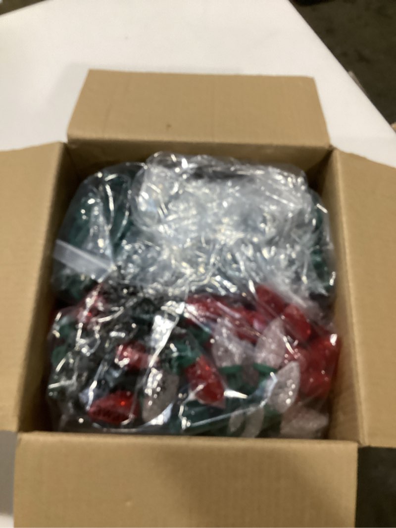 C9 LED Christmas Lights Outdoor, 68 Feet 100 LED C9 String Light with 100 Spring Clips, Waterproof C