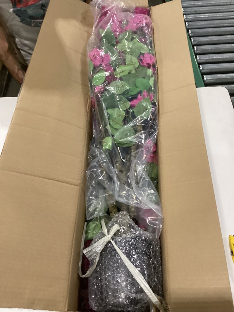 Condition photo showing New/Like New for 2-Pack Artificial Bougainvillea Tree, 36" Silk Flower Plant with Plastic Pot for Home, Office, Garden & Indoor/Outdoor Decor (A-36IN-Hei)