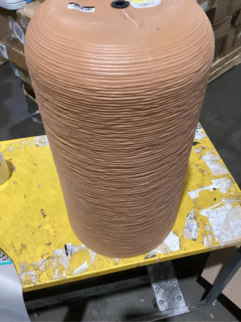 Condition photo showing As Is for fluted outdoor planter terracotta orange 12"x21" - threshold™