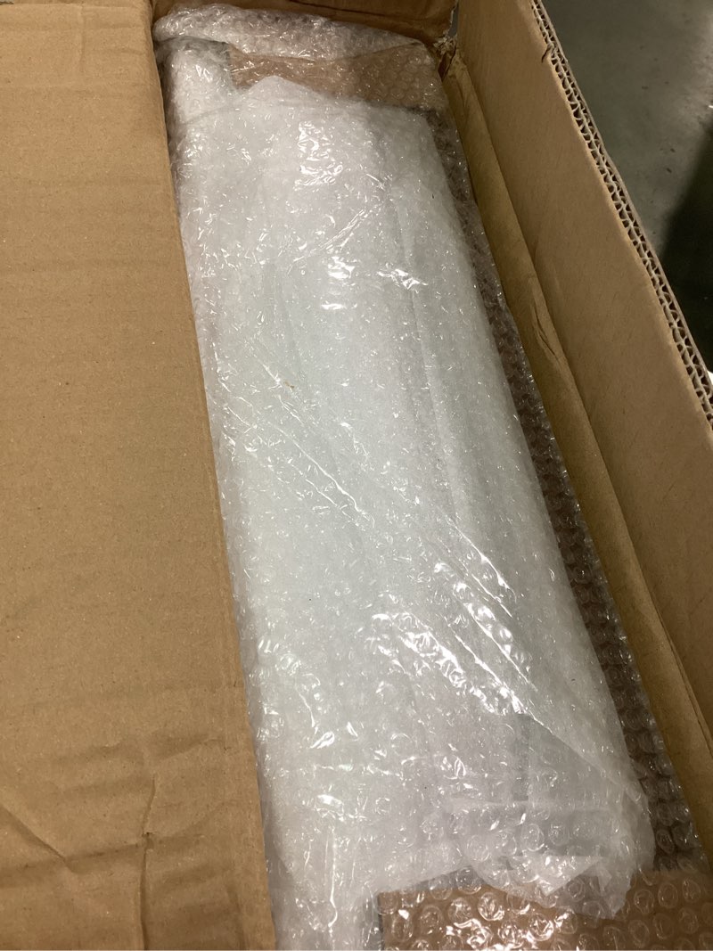 Condition photo showing New/Like New for Mid Century Modern Nightstand, Wood Bedside Table with Drawer and Opening Storage, End Table Living Room Fluted Night Stand with Solid Wood Legs for Bedroom (Rustic Brown)