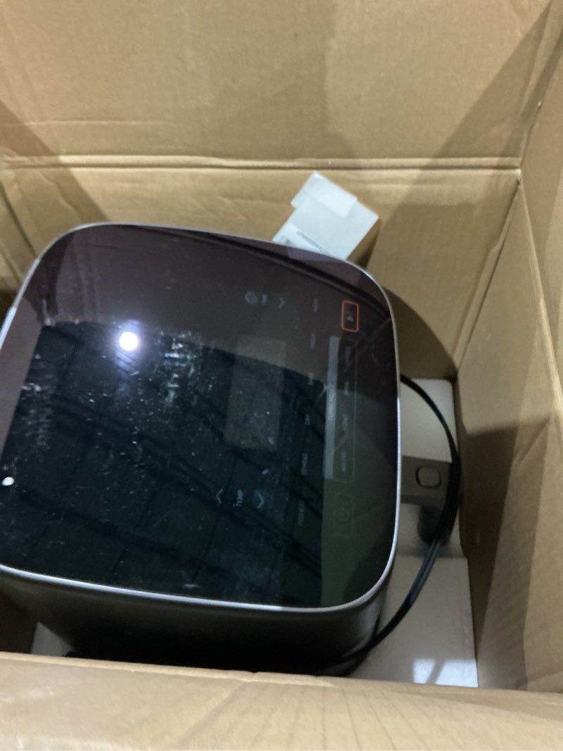Condition photo showing As Is for cosori 9-in-1 turboblaze air fryer 6 qt, premium ceramic coating, 90°–450°f, precise heating for even results, air fry, roast, bake, broil, dry, frozen, proof, reheat, keep warm, 120v, dark gray dark gray 6qt air fryer