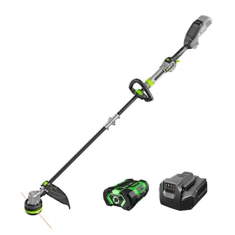 EGO POWER+ POWERLOAD with Carbon Fiber Shaft 56-volt 16-in Telescopic Shaft Battery String Trimmer 2.5 Ah (Battery Included) (Charger Included)