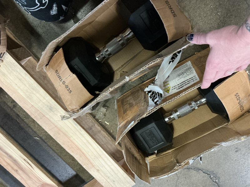 Condition photo showing Good Condition for CAP Barbell Coated Dumbbell Weight | Multiple Options Pairs & Sets Chrome Handle 35 lb - Pair