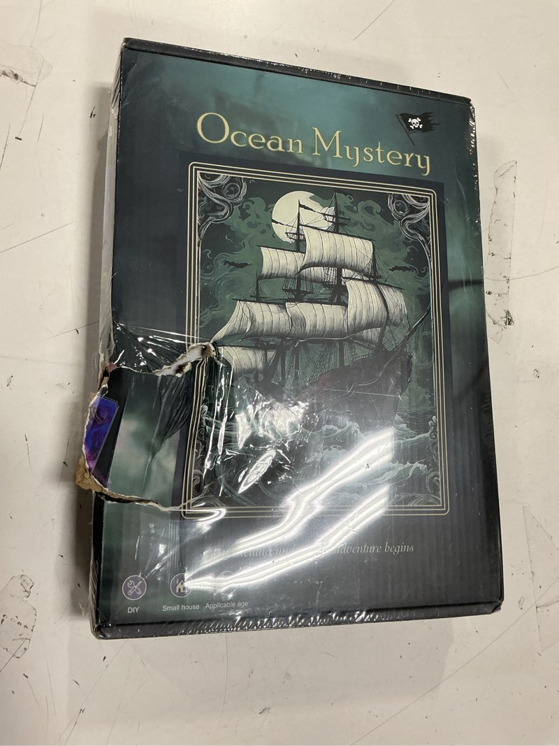 Condition photo showing New/Like New for Book Nook Kits for Adults - Ocean Mystery 3D Puzzle with LED | Pirate Shipwreck Diorama & Seashell Decor | Unique Gifts for Adventure Lovers (Blue)