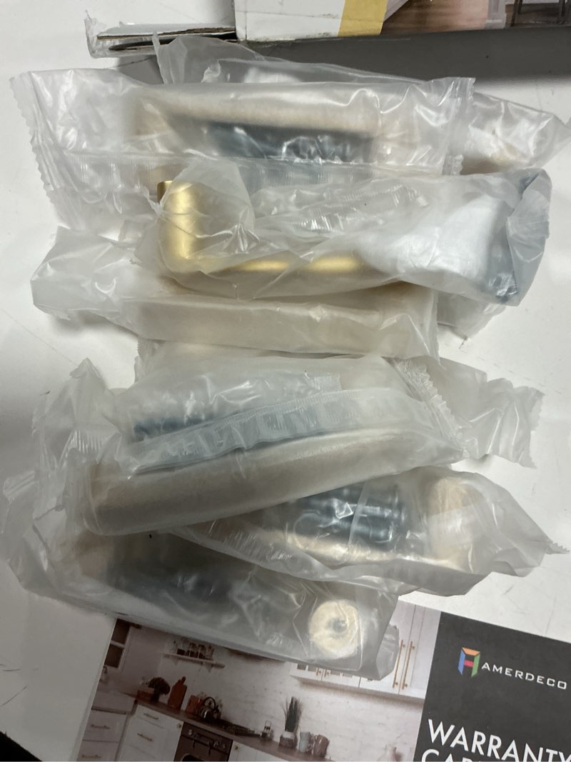 Condition photo showing Good Condition for asidrama 10 pack 5 inch(128mm) brushed gold cabinet pulls heavy-duty solid kitchen cabinet handles gold dresser drawer hardware for bathrooms cabinets