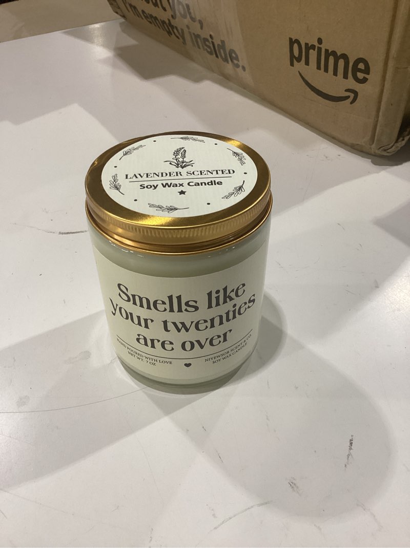 Condition photo showing Good Condition for lavender scented niyewsor 30th birthday gifts for women men, thirty birthday candle, 1996 30th birthday decorations for her him, 30 year old bday gifts for friend, sister, wife, husband, handmade, 7oz