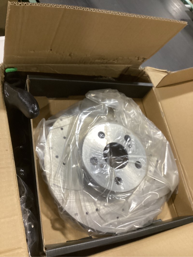 Anpulsero Front Automotive Replacement Brake Kit, Drilled Slotted Brake Rotors Brake Pads Compatible