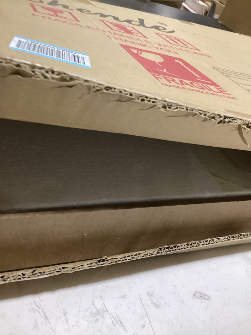 Condition photo showing Good Condition for chende 24" x 47" large mirror for decor, decorative wall mirror with beveled edge and glass pieces, rectangle wall decor for living room, bathroom, bedroom, dining room, horizontal/vertical hanging 47"l x 24"w
