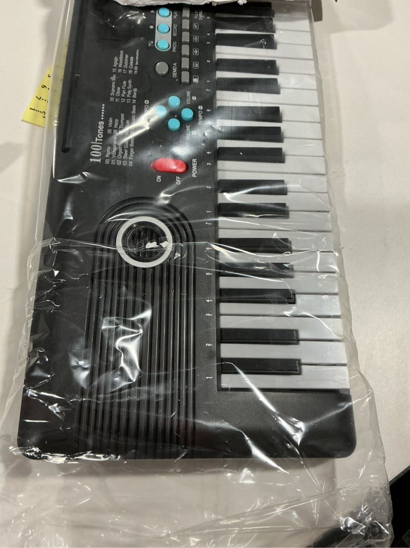 Condition photo showing As Is for 61 key keyboard Piano,Portable Electronic Digital Piano,Built In Dual Speakers,External Microphone,Power Plug,Rich Teaching Content,Multi-Functional Electronic Piano Suitable For Beginners kkek5 black