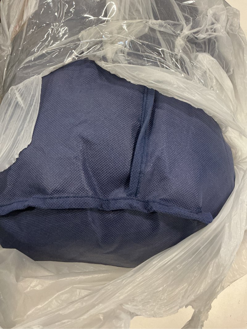 Condition photo showing As Is for Leisurely Collection Upgraded Premium Bed Quilt All Season 100% Cotton Quilted Comforter - Reversible Lightweight Soft Breathable Fluffy with Corner Ties - Machine Washable (Grey Blue, Full/Queen)