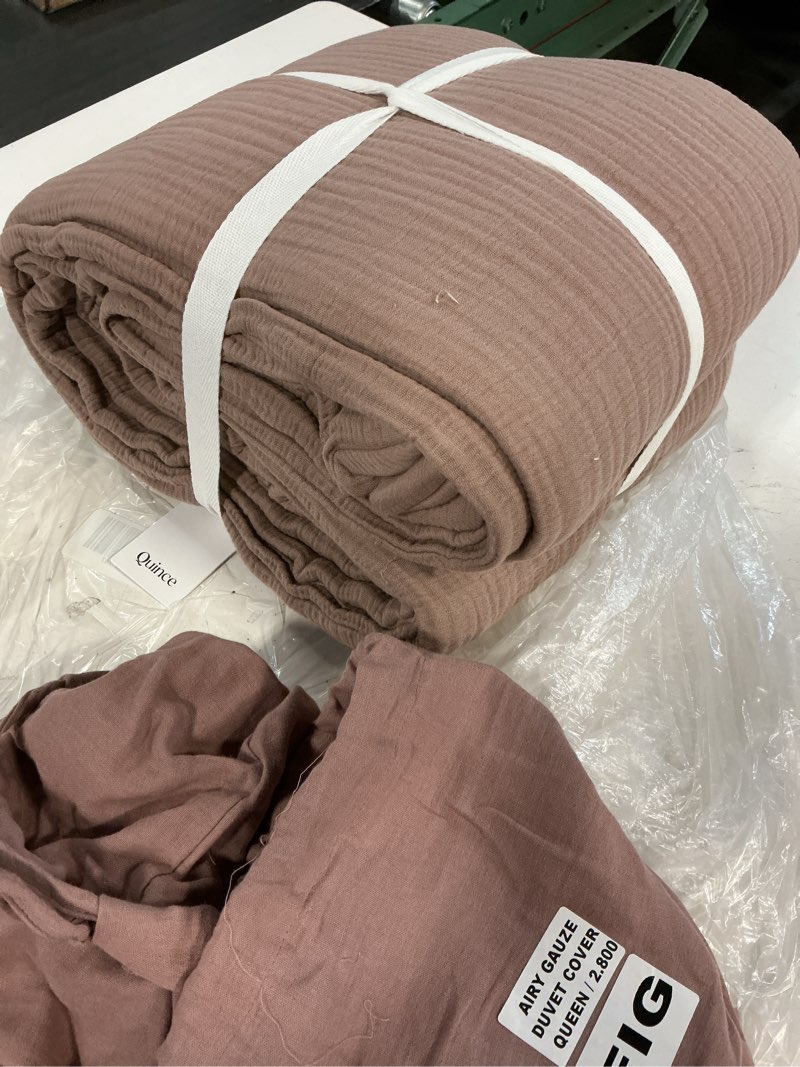 Condition photo showing Good Condition for quince organic cotton gauze duvet cover fig, queen